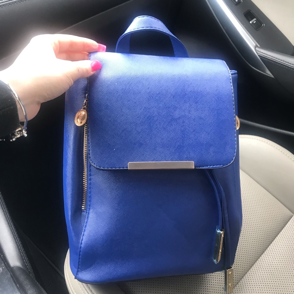 Cobalt Blue Backpack Purse